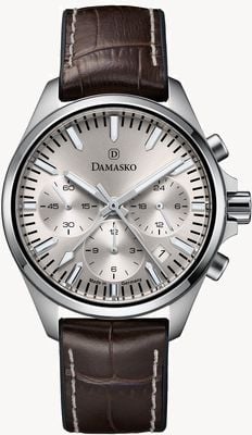 Damasko DC96 Chronograph Manufacture Automatic (41mm) Champagne Sunray Dial / Brown 'Max Sport' Leather DC96 CHAMPAGNE