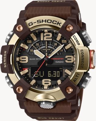 Casio G-Shock Mudmaster MASTER IN HORIZON GOLD (51.3mm) Black Dial / Brown Resin Band Watch GG-B100XMH-5AER