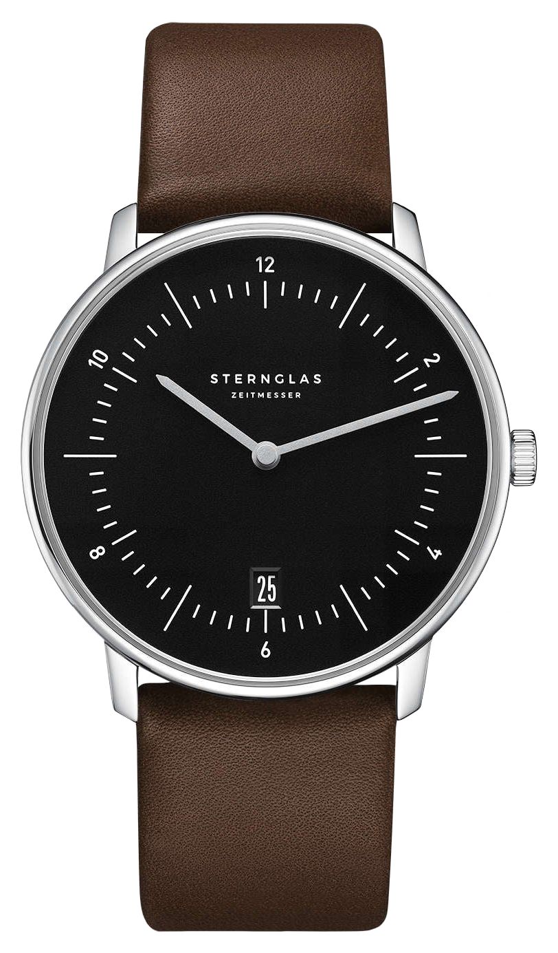 STERNGLAS S01-NA53-PR04 Naos Quartz (38mm) Piano Black Dial Watch
