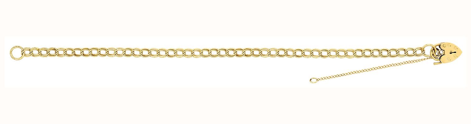 James Moore TH Women's 9ct Yellow Gold 7 Inch Charm Bracelet BR117