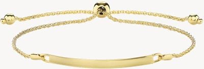 Treasure House Ladies 9ct Yellow Gold Ladis ID Pull Style Bracelet BR644