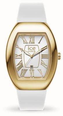 Ice-Watch ICE Boliday White Gold (35mm) White Tonneau Dial / White Silicone Strap 024049