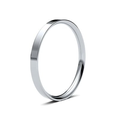 James Moore Wedding Ring  | 2mm | Light | Size Flat Court | AG_2LLE-9W AG_2LLE-9W