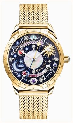 Thomas Sabo Women's Cosmic (33mm) Blue Celestial Dial / Gold-Tone Stainless Steel Bracelet WA0403-264-207-33