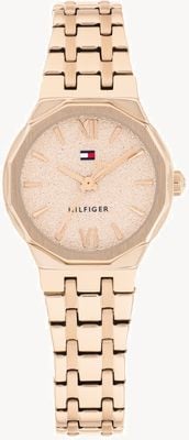 Tommy Hilfiger MACKENZIE Three-Hand Quartz (25mm) Textured Rose-Gold Dial / Rose-Gold PVD Stainless Steel Bracelet 1782887
