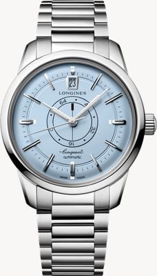 LONGINES Conquest Heritage Central Power-Reserve (38mm) Light Blue Opaline Dial / Stainless Steel Bracelet L16484926