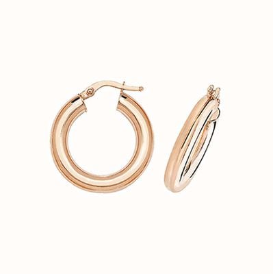 James Moore TH 9CT ROSE GOLD 10MM HOOP EARRINGS ER1004R-10