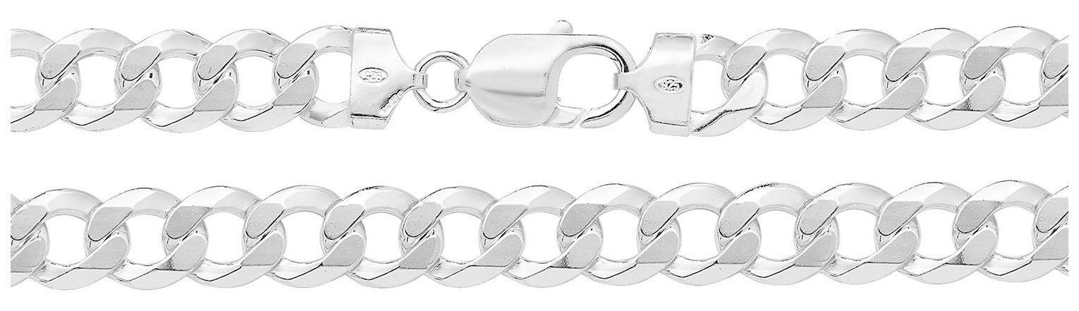 James Moore TH G1071/08 Sterling Silver Flat Curb Chain 8 Jewellery
