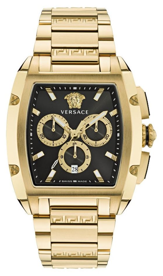 Versace VE6H00523 DOMINUS CHRONO (42mm) Black Dial / Gold Watch