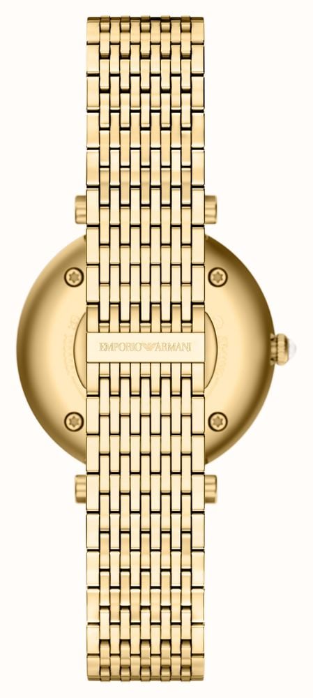 Emporio Armani Three-Hand Crystal Quartz (32mm) Mother-of-Pearl Dial / Gold PVD Stainless Steel Bracelet AR11809 - alternate view 4
