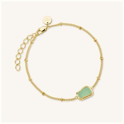 Rosefield Jewellery Organic Gemstone Jade Gold Bracelet JBOGG-J656