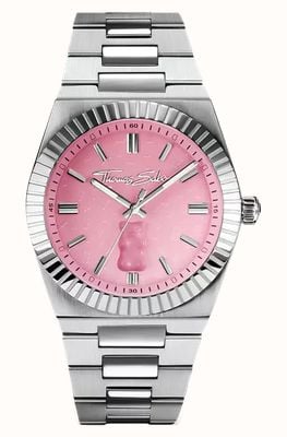 THOMAS SABO Unisex volwassenen maanfase kwarts horloge met roestvrij stalen armband WA0326 201 209 33 mm