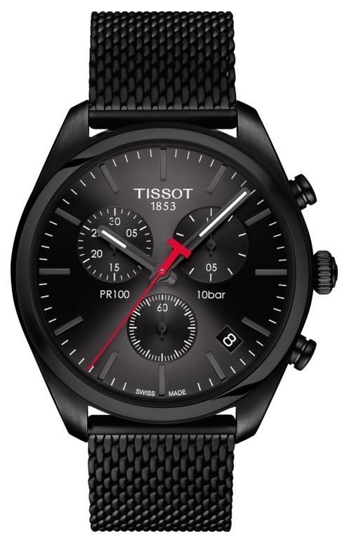 Tissot T1014173305100 Men's PR100 Chronograph Black PVD Watch