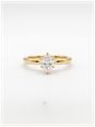 0.30ct Oval Natural Diamond 9ct Yellow Gold Solitaire Ring J71382