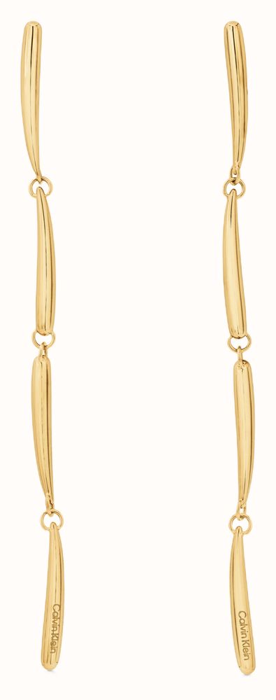 Calvin Klein Elongated Drops Gold-Tone Earrings 35000995 - alternate view 2