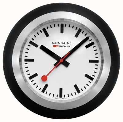 Mondaine Globe Clock (60mm) White Dial / Stainless Steel Case and Black Silicone Base A660.30335.16SBO