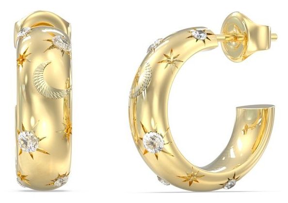 Guess UBE06243YG Aurora Gold-Tone Hoop Earrings Jewellery