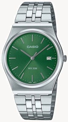Casio MTP Series Analogue Quartz (35mm) Forest Green Sunray Dial / Stainless Steel Bracelet MTP-B145D-3AVEF