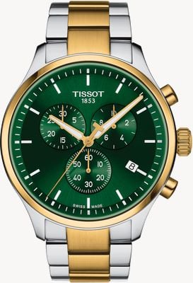 Tissot Chrono XL Classic (45mm) Deep Green Dial / Two-Tone Stainless Steel Bracelet T1166172209100