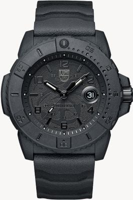 Luminox Navy Seal Foundation 3600 Series (45mm) Black Dial / Black Rubber Strap XS.3601.BO.NSF