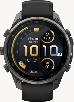 Garmin Fenix 9 Pro InReach 47mm Premium GPS Smartwatch - Carbon Grey Titanium With Black Silicone Watch 010-04336-11