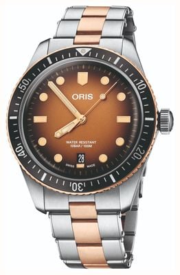 ORIS Divers Sixty-Five Automatic (40mm) Brown Dial / Bronze & Stainless Steel Bracelet 01 733 7707 4356-07 8 20 17