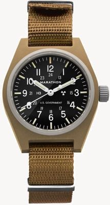 Marathon GPM Desert Tan General Purpose Mechanical US Government (34mm) Black Dial / Tan Balistic Nylon Strap WW194003DT-0003