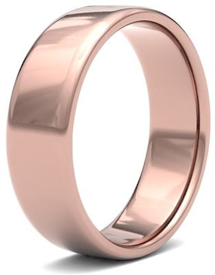 James Moore Wedding Ring  | 18ct Rose Gold | 6mm | Light | Size Soft Court | AG_6GLS-18R AG_6GLS-18R