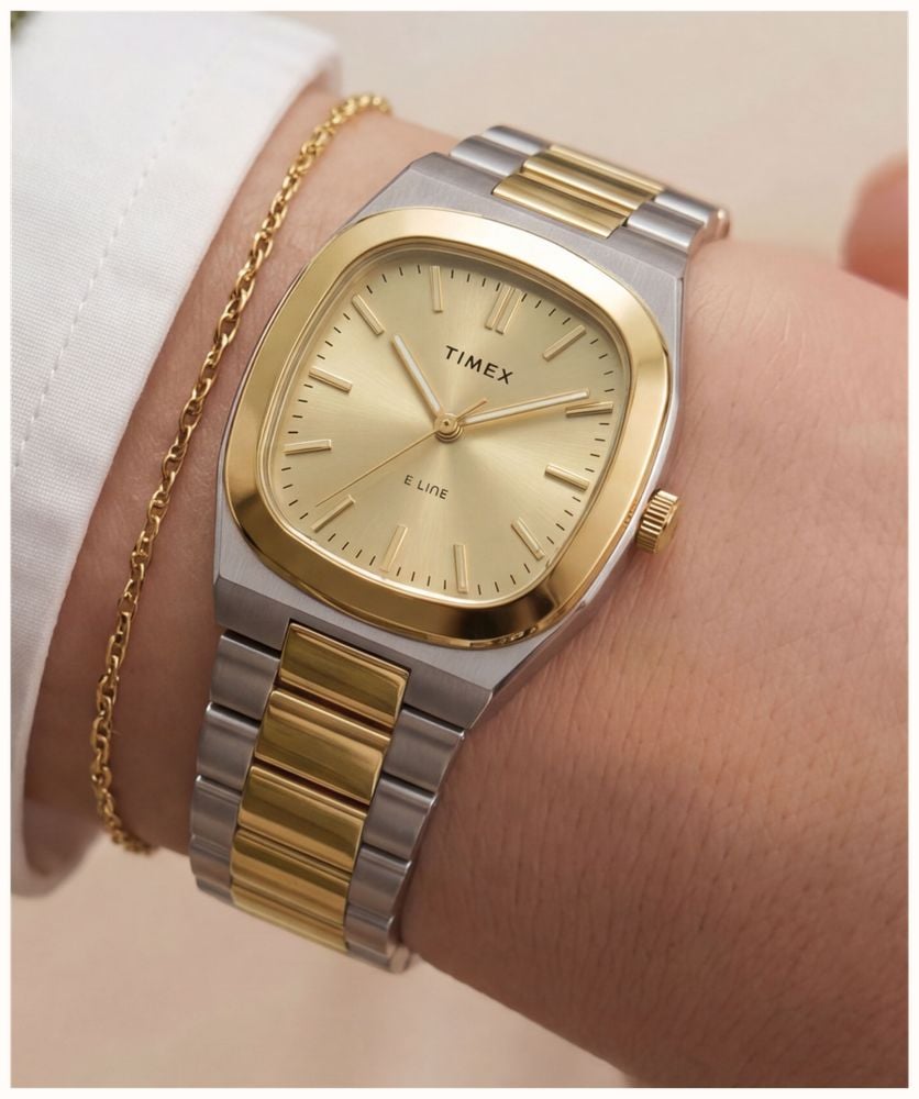 Timex Timex Quartz E Line 30mm Two-Tone Stainless Steel Bracelet TW6A00800 - alternate view 6