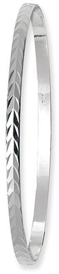 James Moore & Co 925 Silver Ladies Diamond Cut Bangle J3577