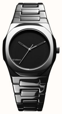 D1 Milano Ceramica Pure Black (37mm) Matte Black Dial / Black Ceramic Bracelet CEBU01