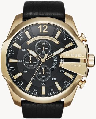 Diesel Men's Mega Chief Gold Tone Chronograph Watch DZ4344