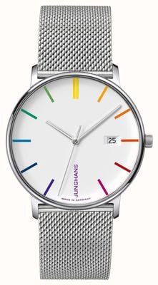 Junghans FORM Quartz Bauhaus Limited Edition (39.9mm) Silver Dial / Stainless Steel Milanese Bracelet 41/4580.44