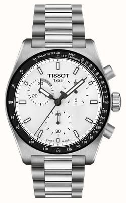 Tissot PR516 Quartz Chronograph (40mm) White Dial / Stainless Steel Bracelet T1494171101100