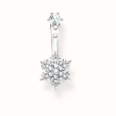 Thomas Sabo Single ear stud snowflake with white stones silver H2255-051-14