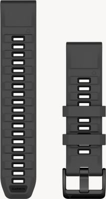 Garmin QuickFit Bands (22mm) Graphite & Black Silicone with Black Hardware - Strap Only 010-13392-10