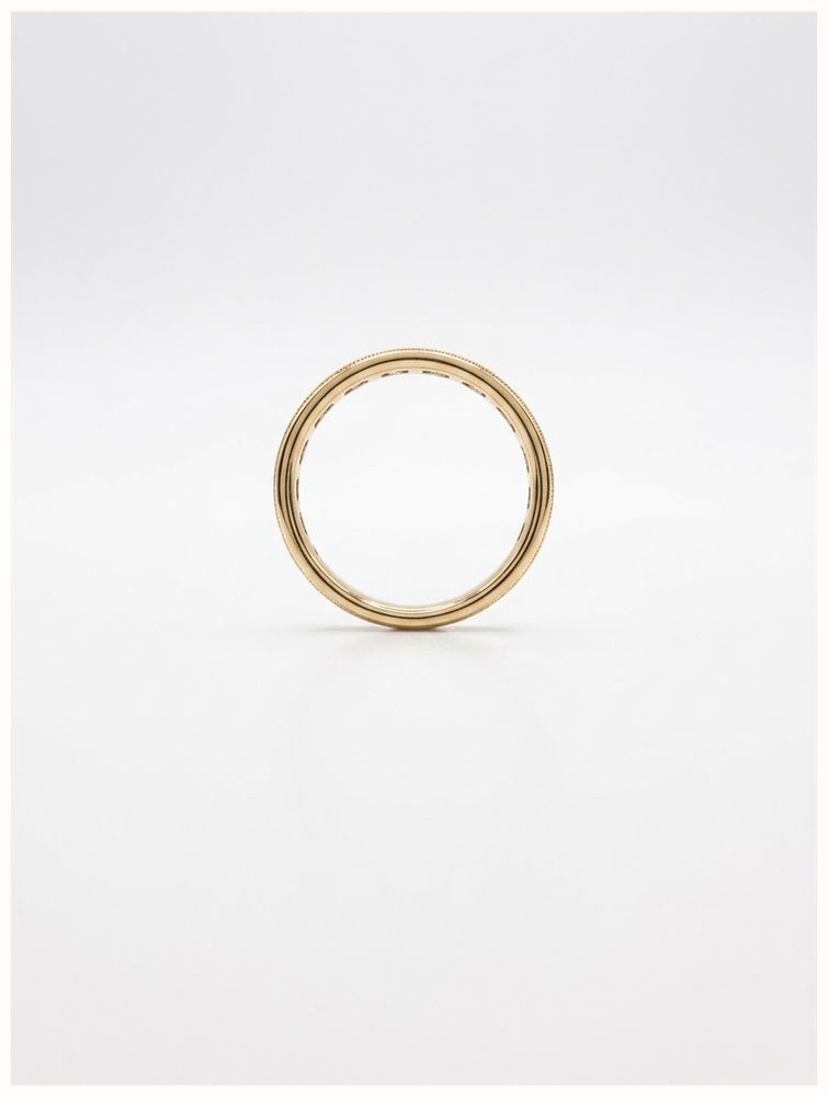 0.33ct Natural Diamond 9ct Yellow Gold Channel Set Ring HET100023 - alternate view 3