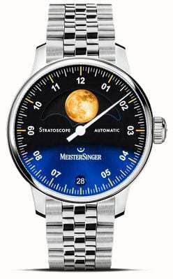 MeisterSinger Stratoscope (43mm) Blue Dial / Stainless Steel Bracelet ST982G - MGB20