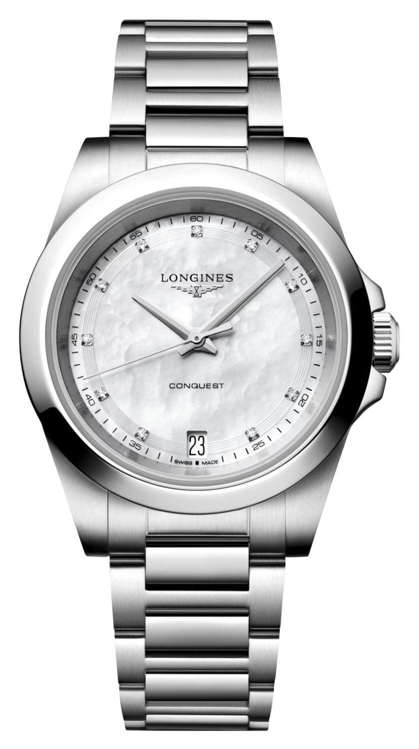 LONGINES L34604876 Conquest Diamond Quartz (34mm) White Watch