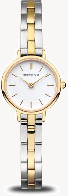 Bering Women's Classic (22mm) White Dial / Two-Tone Stainless Steel Bracelet 11022-714