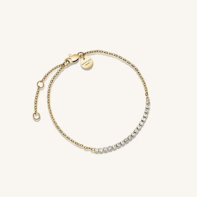 Rosefield Jewellery Tennis Crystal Clear Gold Bracelet JBTCG-J904