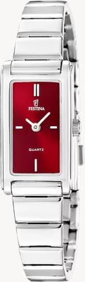 Festina Mademoiselle Quartz (25mm) Red Sunray Dial / Stainless Steel Bracelet F20767/4