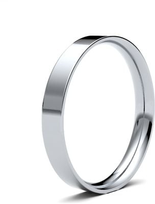 James Moore Wedding Ring  | Palladium 500 | 2.5mm | Light | Size Flat Court | AG_2.5GLE-PD5 AG_2.5GLE-PD5