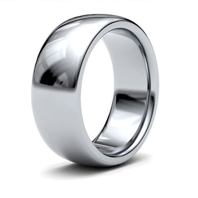 James Moore Wedding Rings | 9ct White Gold | 8mm | Heavy | Premium Court | AG_8LHP-9W