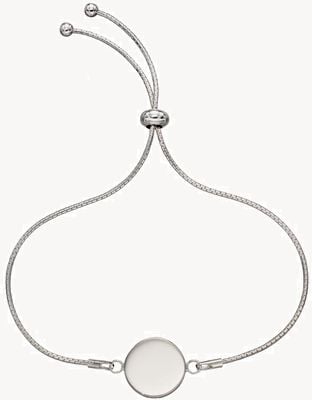Elements Silver Silver Toggle Bracelet With Disc Charm B5305