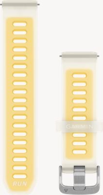 Garmin Quick Release Bands (20mm) Translucent Bone/Mango Silicone with Silver Hardware - Strap Only 010-11251-AS