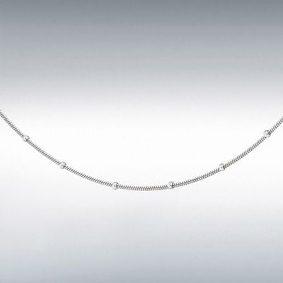 IBB Sterling Silver 2.1mm Round Snake and Ball Chain 41cm/16" 8.10.7523