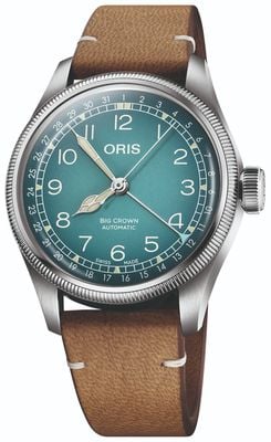 ORIS x Cervo Volante Big Crown Pointer Date Automatic (38mm) Blue Dial / Brown Leather Strap 01 754 7779 4065-SET