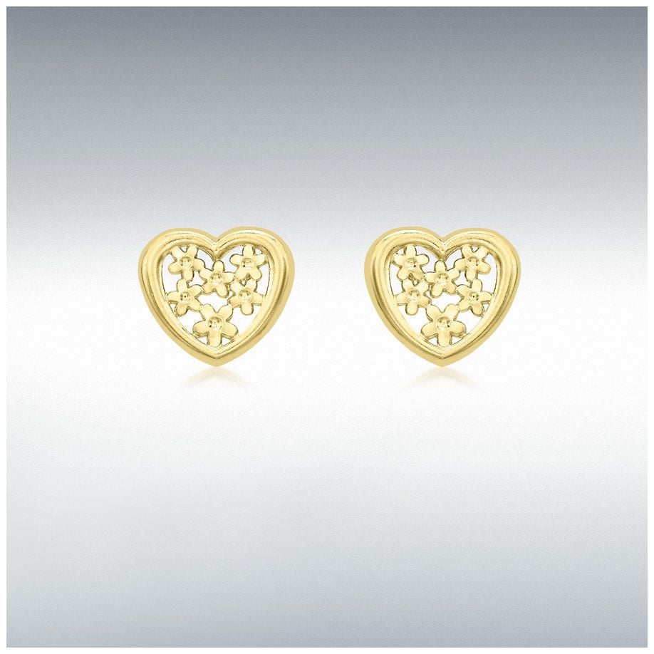 James Moore & Co 1.55.6889 9ct Yellow Gold 8mm x 7mm 'Flower Jewellery