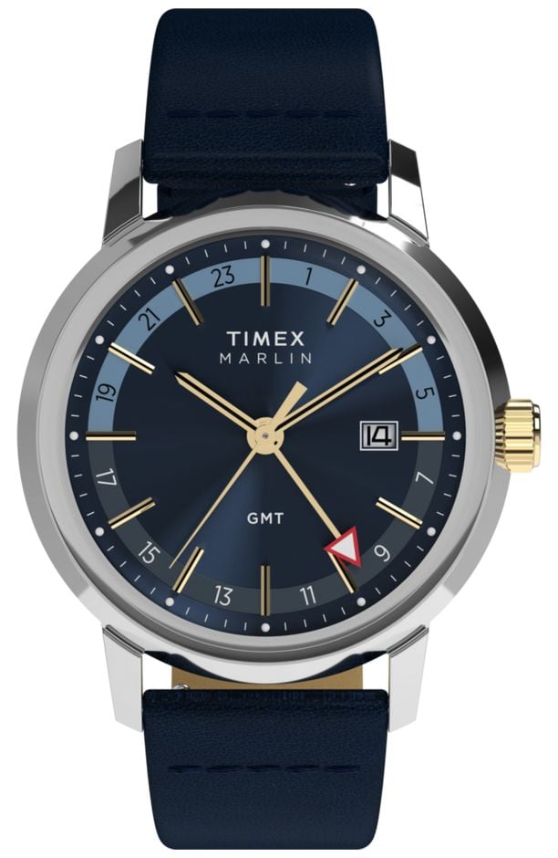 Timex TW2Y47900 Marlin Quartz GMT (40mm) Blue Sunray Dial / Watch